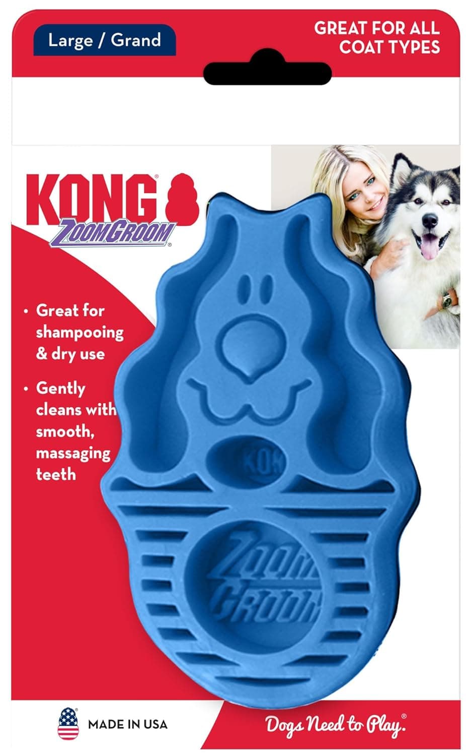 Kong ZoomGroom Multi-Use Brush
